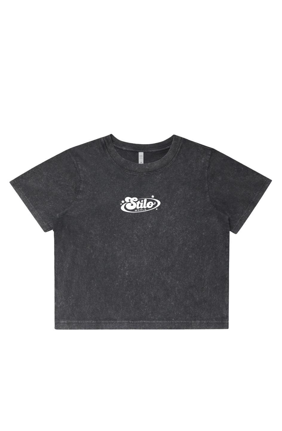 Womens Stone Wash Heavy Crop