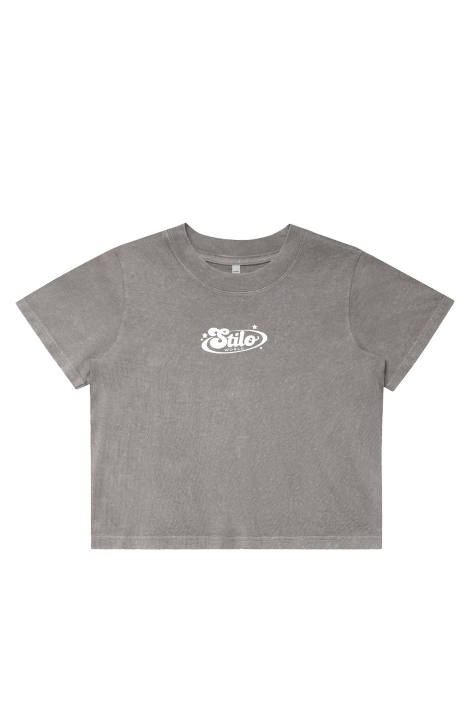 Womens Stone Wash Heavy Crop