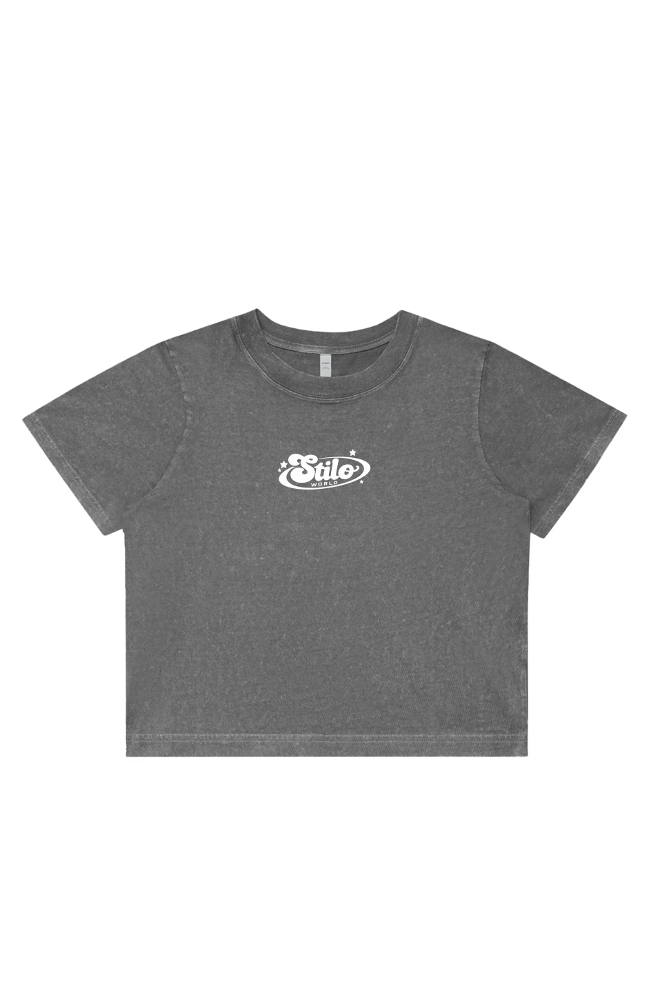 Womens Stone Wash Heavy Crop