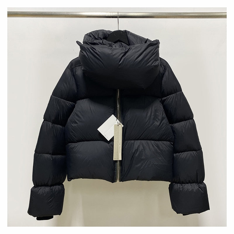 Winter Thick Puffer Jacket With Scarf Collar