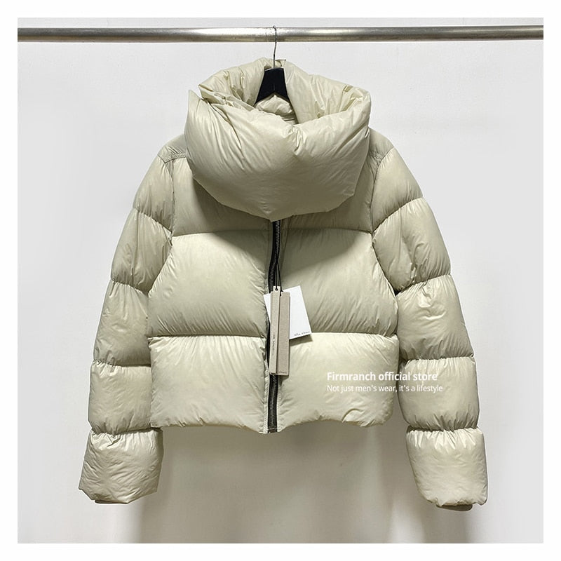 Winter Thick Puffer Jacket With Scarf Collar
